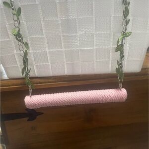 Pink Rope Bird Perch Swing - Brand new never used